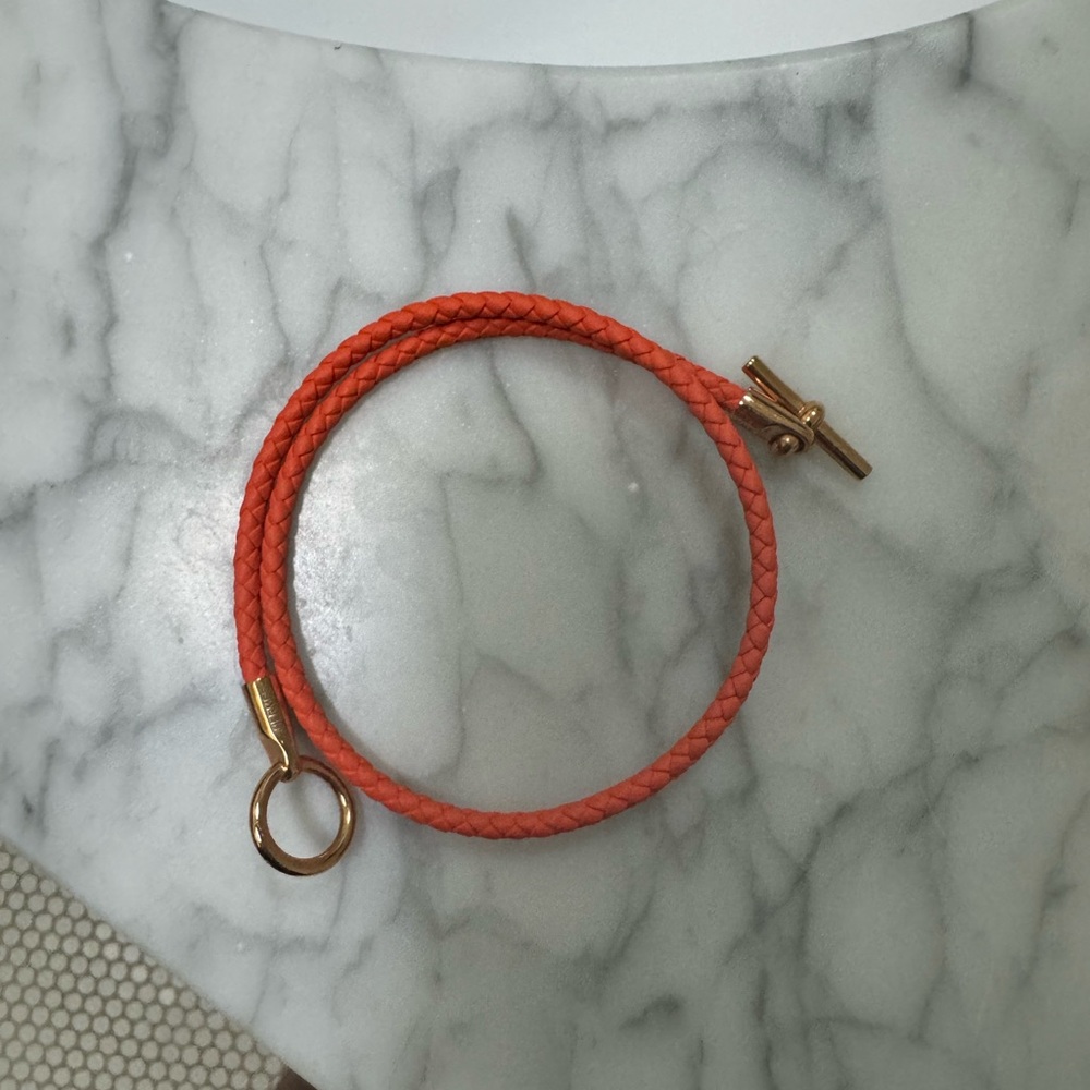 Orange Hermes Glenan double tour. Perfect condition never worn